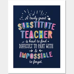 A truly Great Substitute Teacher Gift - Impossible to forget Posters and Art